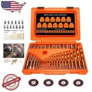High-Quality 35-Piece Screw Extractor Set with Spiral Flutes & Left Drill Bits