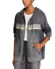 Aviator Nation Rainbow Stripe Hoodie
