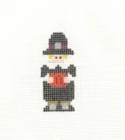 Petei Painted Pony Mini Pilgrim Boy Thanksgiving Handpainted Needlepoint Canvas