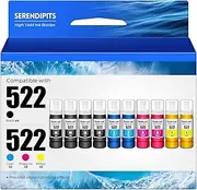 522 Ink Refill Bottles ET-2800 ET-4800 ET-2400 Replacement for 522 Ink Refill Bottles for Ecotank ET2400 ET2800 ET4800 ET-2803 ET-2720 ET-2840 ET-4700 ET4810 ET2803 ET2720 2800 2400 4800 Printer