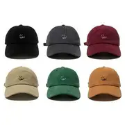 Smiley Face Embroidered Baseball Cap 6193 - Black - One Size
