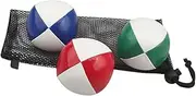 Perfk 3X Juggler Balls Toss Ball Easter Basket Stuffers Color Match Juggling Balls with Mesh Bag for Backyard School Entertainment