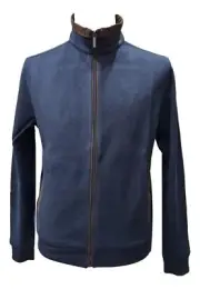 NWT BUGATTI CARDIGAN WITH CONTRASTING COLOUR BORDERS BA2.8700.8515000300 BLUE