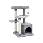 Costway 85cm 5-Layer Cat Tree Sisal Scratching Post Wood