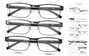 5PCS Reading Glasses Men - Blue Light Blocking Computer Metal Thin Frame