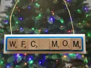 WFC MOM Vancouver Whitecaps Christmas Ornament Scrabble Tiles HandCrafted in USA