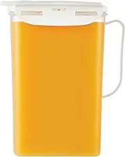 LocknLock Aqua Fridge Door Water Jug with Handle BPA Free Plastic Pitcher with Flip Top Lid Perfect for Making Teas and Juices, 2 Quarts, Ivory