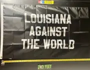 Louisiana Flag FREE SHIPPING Against The World Beer Dorm Room Sign USA 3x5'