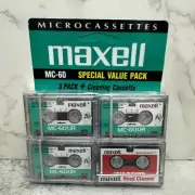 Maxwell Microcassettes 3 Pack Plus Cleaning Cassette MC-60 Value Pack