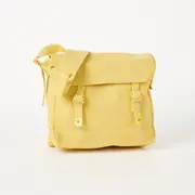 Cotton Canvas Webbing Shoulder Bag HAVERSACK KHAKI WH2