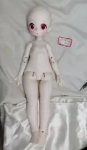 1/4 BJD Doll SD Puyoodoll Kumako Egg 熊蛋 White Skin-Free Face Make UP+Free Eyes