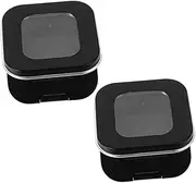 OFFIGAM Empty Loose Powder Packing Box 2pcs Travel Eyeshadow Case Magnetic Single Eyeshadow Container