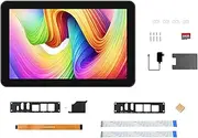 Pi5 Kit with 7inch 720 x 1280 Industrial HMI All-in-One Touch Display Compatible with Raspberry Pi 5 / 4, Dual 4K HDMI Output, 10-Point Touch, Aluminum Alloy Case, with 7inch LCD+Power Supply +TF Card
