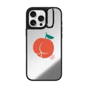 iPhone 16 Pro Max Mirror Ring Stand Case MagSafe Compatible Peach