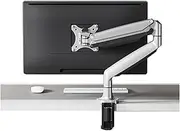 Monitor Arm Aluminum Monitor Arm Stand, Single Monitor Desk Mount for 13-32" Screens, Adjustable Gas Spring Monitor Arm with Tilt, Swivel, Rotation, VESA 75/100mm Monitor Mount