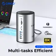 ORICO Thunderbolt 3 Type C Docking Station for MacBook Pro M1 M2 USB 3.0 HUB 8K