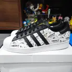 ADIDAS SUPERSTAR CORE BLACK 滿版 LOGO FV2819