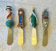 CHRISTOPHER RADKO New Year's Hand Painted Pate Knives Spreaders New In Box