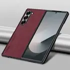 For Samsung Galaxy Z Fold 6/5/4/3/2 Slim Shockproof Case Luxury Leather Cover