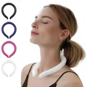 Reusable Neck Ring Coolers Ice Pack - Wearable Cooling Neck Wrap - White