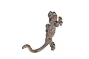 Mr Gecko Cast Iron Gecko Wall Hook Hanger Hand Made Antique Rust