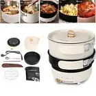 Travel Multicooker Portable Split Cooking Pot Frying Pan Hotpot Stew Soup Pot