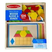 Melissa & Doug Pattern Pictures Wooden Blocks & Boards Shape Matching Activity