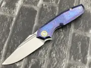 Twosun Folding Knife M390 Timascus Handle Camping Knife TS194-M390-Timascus