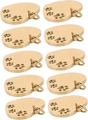 Sosoport 10pcs Heart Shaped Dog Id Tags Blank Name Labels for Pets Stylish Identification Tags for Dogs and Cats Easy Attachment for Fit Collars