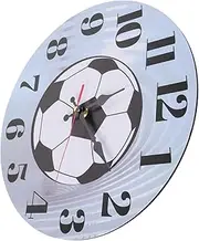 BESPORTBLE Soccer Ball Wall Clock Large Silent Non-Ticking Round for Office Bedroom Living Room Decor