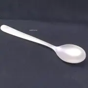 Pure 999 Fine Silver Soup Spoon Solid Flatware Matte Finish Dinner Spoon/5.4'L