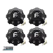 4 x Fuel Off-Road Gloss Black Wheel Center Cap and Chrome Logo 1001-63GBKIT5