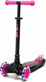 [i-Glide] 3-Wheel Scooter for Kids Ages 2 to 8 yrs. Adjustable Height Handlebar, Light-up Wheels, Australian Owned and Designed