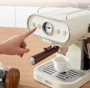【Osner 韓國歐紳】Dmo半自動義式雙膠囊咖啡機 復古白 (5.7折)