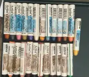 New Shiva artist's Paintstik oil paint 25 set w/ 3 brushes