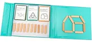 Kisangel 1 Set Natural Colored Magnetic Craft Sticks Educational for Safe and for Creative Play and Challenges