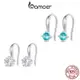 Bamoer 925 純銀鉤形耳環星星設計珠寶禮物女士