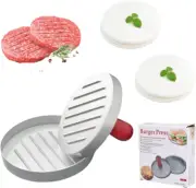 Burger Meat Press 200 Patty Papers Set, Non-Stick Hamburger Press Patty Maker Me