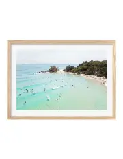 [Profile Australia] Australian Made Byron Beach Life Art Print A2 in Natural Frame