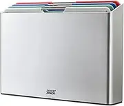 Joseph Joseph Folioâ„¢ Set of 4 Colour-Coded Chopping Boards with Storage case (Large) - Silver/Coast