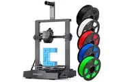 Creality Ender 3 V3 SE 3D FDM Printer with CR Touch Auto-leveling "Sprite" Direct Extruder Up to 250mm/s with 5 Rolls 1.75mm PLA+ filament (Black, White, Red, Blue, Green)