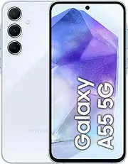[Samsung] Galaxy A55 5G Smartphone, Android Phone Without Contract, 256 GB / 8 GB RAM, 2 Days Battery Life, 50 MP Camera, Awesome Iceblue