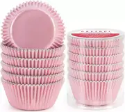 Pink Foil Cupcake Muffin Liners Standard Size Baking Cups 150-Pack - Premium Gre
