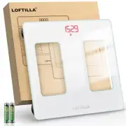 LOFTILLA Bathroom Scale for Body Weight, Highly Accurate Weight White