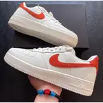 NIKE 休閒鞋 AIR FORCE 1 07 CRAFT 白 橘 皮革 AF1 CV1755-100