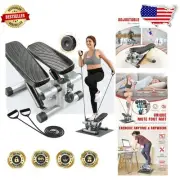 Compact Adjustable Mini Stepper with Resistance Bands for Total Body Workouts