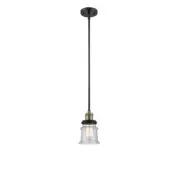Innovations SM Canton 10" Mini, Amber/BK Brass/Seed Bell - 201S-BAB-G184S