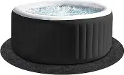 NOVWANG 86 Inch Dia Round Bath Mats, Washable Above Ground Protector Pad Water Absorb with Water-Repellent Slip-Proof Backing, Portable Spa Pool Accessories for 85" Dia Below Outdoor Indoor Hot Tub
