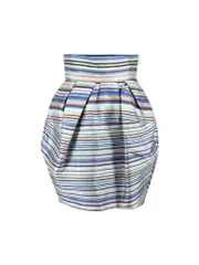 Silk Stripe Jacquard Mini Skirt
