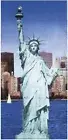 30" x 60" Statue Of Liberty Velour Beach Towel